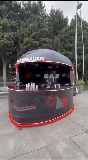 kart qabi: F1 Stilində Mobil Bar/Kiosk Korpus - Dizayn: Formula 1 dəbilqəsi — 2