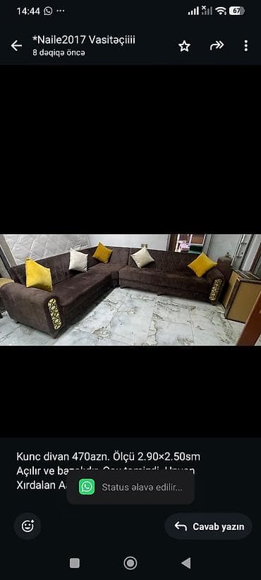 Ev üçün mebel: Künc divan, İşlənmiş — 1