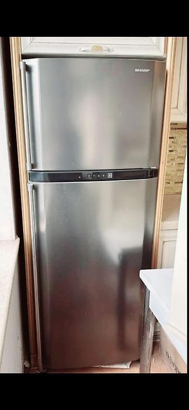 super tarif: İşlənmiş 2 qapılı Sharp Soyuducu Satılır, rəng - Ağ, Təkərli — 1