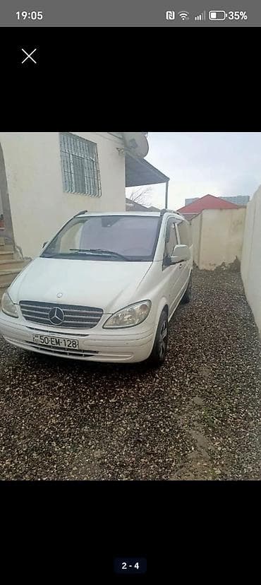 Mercedes-Benz Vito, ağ rəng, miniven/kombi gövdə. - Ön panjurda