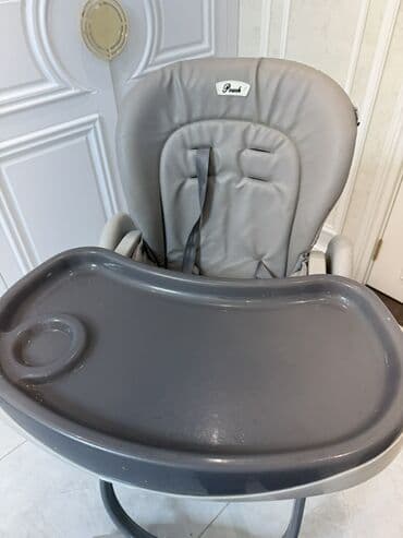 Yemək masaları, oturacaqları: Uşaq yemək stulu – brend: Pouch - Rəng: boz (gövdə və oturacaq), tünd — 1