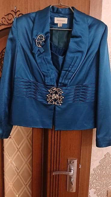 paltar geyim: Brend: PRENSES Model: İkihissəli ziyafət dəsti - Rəng: firuzə-mavi — 1