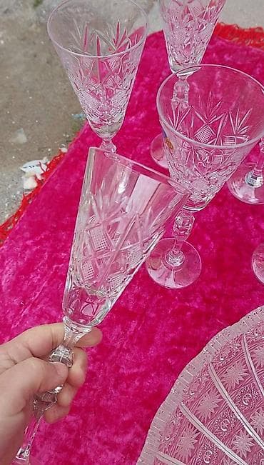 evde sam yandirmaq: Klassik kəsimli kristal dəst - Material: 24% PbO tərkibli qurğuşun — 2