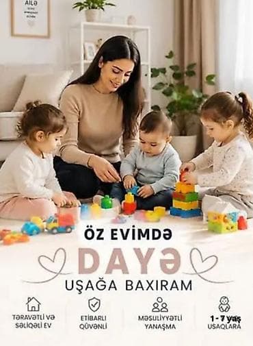 3 birinde printer: Uşaqlara baxım xidməti – öz evimdə - 1–7 yaş arası uşaqlar üçün — 1