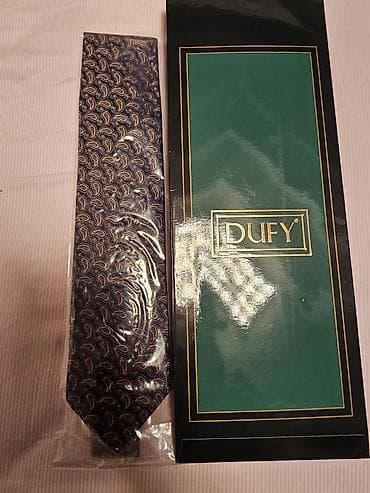 Галстуки: DUFY kişi qalstuku - Model: Klassik enli qalstuk - Rəng və naxış — 2