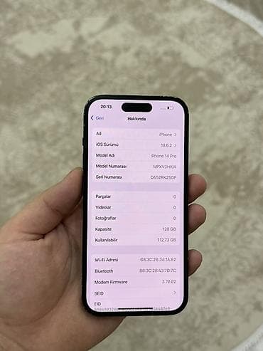 s8 ekranı: IPhone 14 Pro, 128 GB, Qara, Zəmanət, Simsiz şarj, Face ID — 3