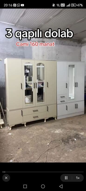 garderob: Yeni, Açılan, 4 qapılı Düz dolab, Qarderob, paltar dolabı, Azərbaycan — 3