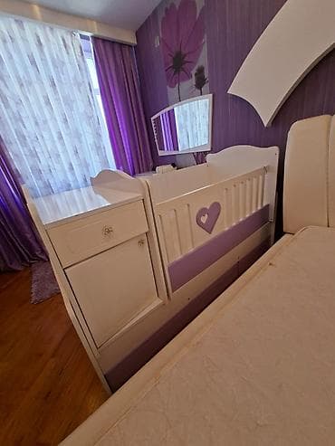 Uşaq mebeli: Oğlan və qız üçün, Dördbucaq, Beşik, Yellənmə mexanizmsiz — 1