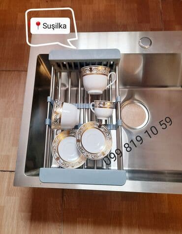 moydadir qiymetleri: Yeni Kvadrat Mətbəx çanağı, Paslanmaz polad, Pulsuz çatdırılma — 2