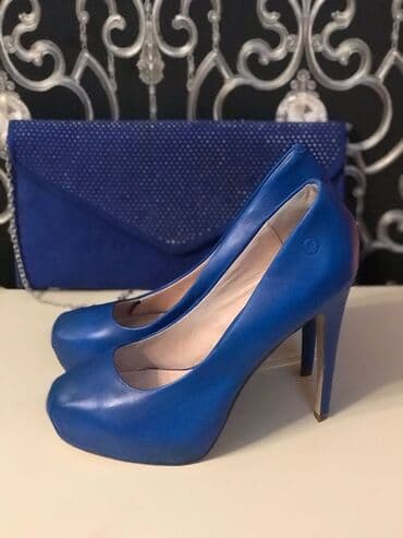 Basanoşka və səndəllər: Tuflilər, Ölçü: 39, rəng - Göy, Yeni — 2