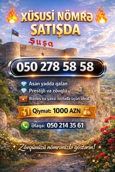 Ремонт другой техники: Premium nömrələr satışı - 050 104 50 50 — 2000 AZN - 050 104 05 05 — — 4