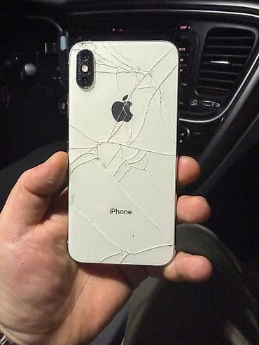 100: IPhone Xs, 64 GB, Gümüşü, Qırıq — 2
