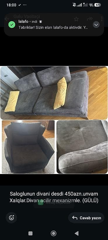 Saloglunun divani desdi 450azn.unvam Xalqlar.Divan acilir mexanizmle — 1
