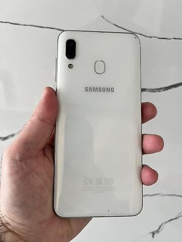 samsung s9 plus: Samsung Galaxy A30, 32 GB, rəng - Ağ, Barmaq izi — 1