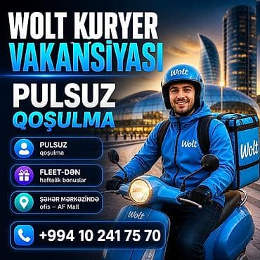 taxı: Sürücü-kuryer tələb olunur, Şəxsi nəqliyyat vasitəsi ilə, Həftəlik ödəniş, Təcrübəsiz — 1