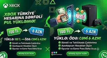 sur mikrofon: XBOX Türkiyə hesabına sərfəli pul yükləmə xidməti - 100 TL balans — 1