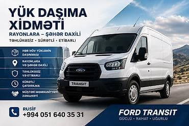 su maşını xidməti: Yükdaşıma xidməti – rayonlara və şəhər daxilində Xidmət təsviri: - — 1