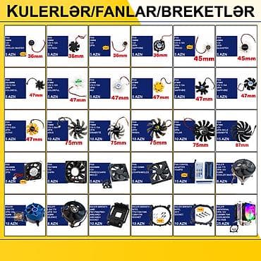 adapt: Kulerlər/Fanlar/Breketlər ⭐Fan 36mm 12v 2pin - 5 AZN ⭐Fan 45mm 12v — 1