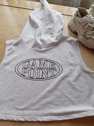 nike air force: Ağ rəngli idm37 raz an üslublu dəst: - Qolsuz, qısa kəsimli kapüşonlu — 3