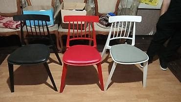 metbext masa: Mətbəx üçün, Qatlanmayan, rəng - Qara Stul — 1