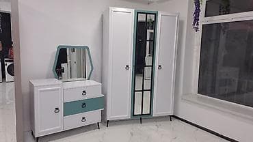 kunc servant: Yataq otağı üçün mebel dəsti - Dəst tərkibi: 3 qapılı şkaf (orta qapı — 1