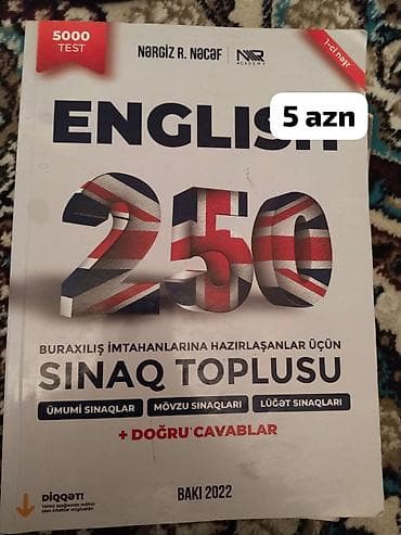 cinar testleri: Məhsul: English 250 – Buraxılış imtahanlarına hazırlaşanlar üçün sınaq — 1