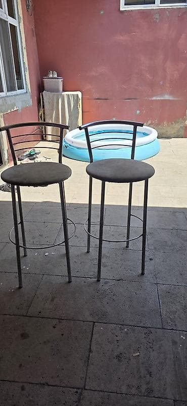 2 ədəd bar taburesi - Dizayn: Metal karkas, arxası qövs formalı 3 — 2