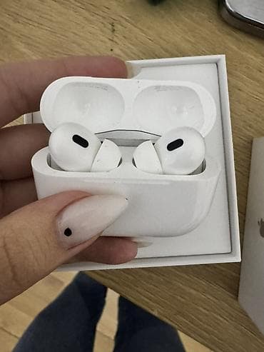 komputerlər ucuz: Apple AirPods Pro 2 Çox az istifadə olunub, qutu, silikon qulaq — 1