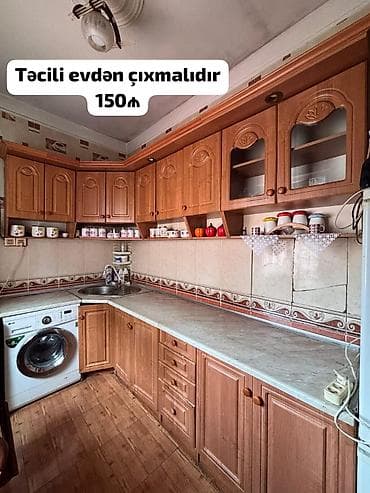 Mətbəx mebeli satılır 150₼. ölçü 2.80. Üzərində aspirator