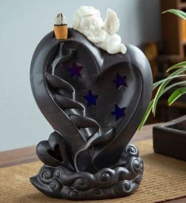 Keramika “backflow” buxur/ətirli tütsü qabı - Material: yüksək