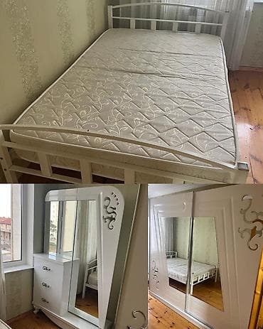 Ev üçün mebel: Yataq dəsti satılır 400₼. Matrası var.Ünvan Buzovna. 4737. Fatimə99 E — 1
