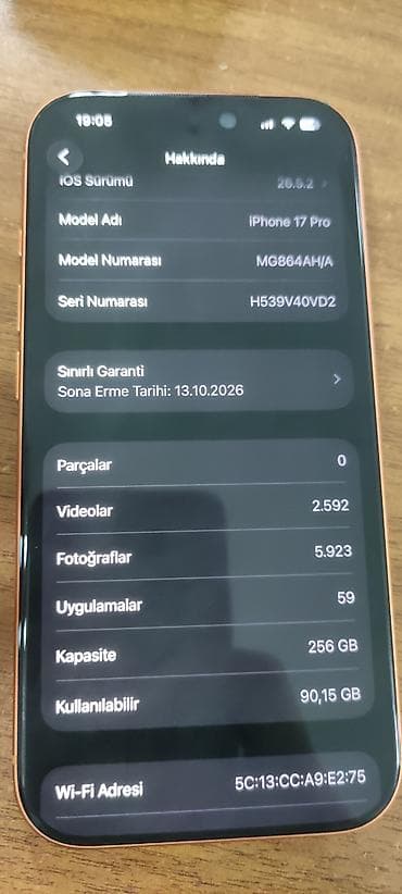 telefon duyməli: IPhone 17 Pro, 256 GB, Narıncı, Zəmanət — 3