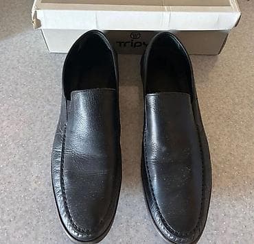 makasin ayaqqabı: Tripy kişi mokasinləri - Rəng: qara - Model: slip-on (bağsız) — 1