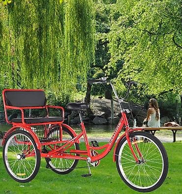 Yetkinlər üçün 3 təkərli velosiped – arxa sərnişin oturacağı və böyük