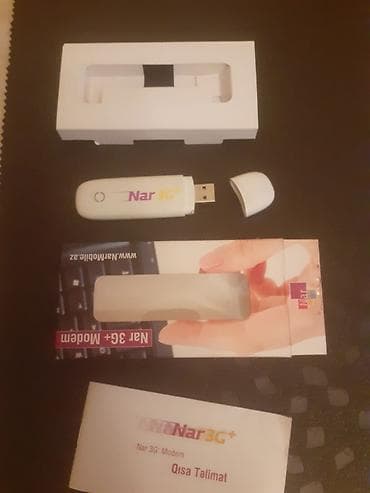 Nar 3G+ USB modem Xüsusiyyətlər: - NarMobile şəbəkəsi üçün 3G/3G+ USB