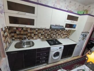 Metbex mebeli 450 azn.Olcusu 3.38. Uzerinde qaz+moyka +aspirator