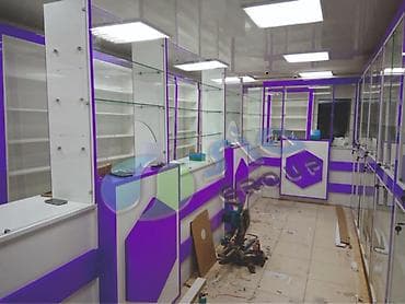 divarda kitab refi: Aptek üçün vitrin mebelləri — 1