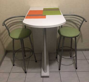 барные столы и стулья: Барный стол с 2 стульями, б/у. 115*98*58 Самовывоз. Связываться по — 1