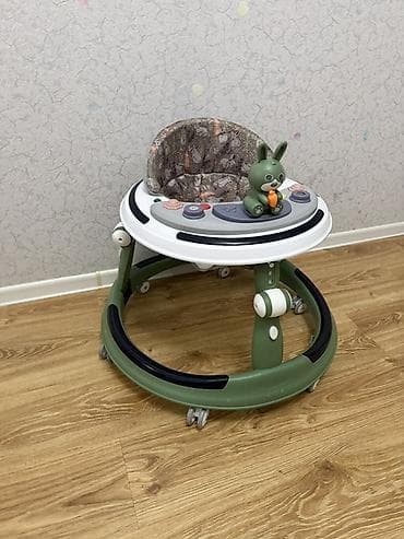 çelik: Uşaq gəzdirəni / yürüteç - Rəng: yaşıl-ağ-boz tonlarda - Dairəvi — 2