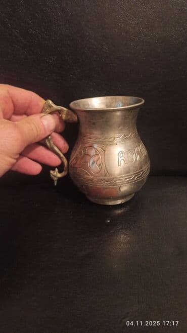 yag qabı: Fincanlar, rəng - Gümüşü, Metal, 1 əd — 1