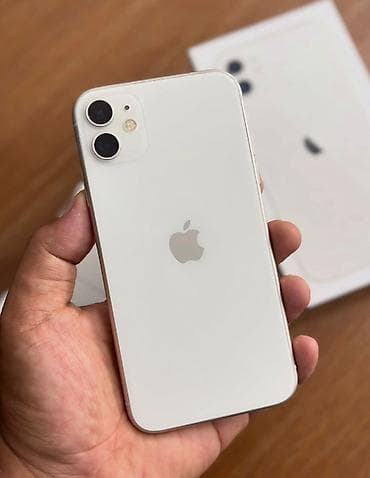 IPhone 11, 64 GB, Ağ, Zəmanət, Simsiz şarj, Face ID