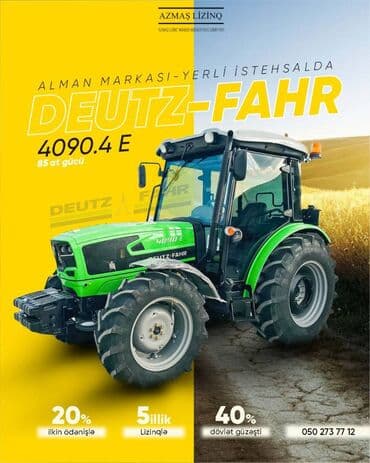 range rover evoque qiymeti: Deutz-Fahr 4090.4 E traktoru 40% dövlət güzəştli 20% ilkin ödənişli 60 — 1