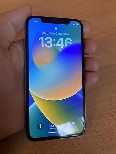 IPhone X, 64 GB, Ağ, Face ID