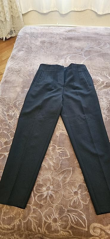 klassik qadın şalvarları: Şalvar, M, rəng - Qara — 1