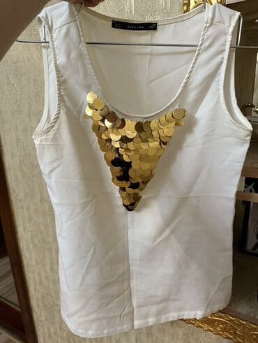 qadın geyimi: Qadın köynəyi – düyməli - Ölçü: 36 (etiketdə “6m 36 razmer” qeyd — 6