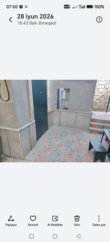 Həyət evləri və villaların satışı: 1 otaqlı həyət evi – Bineqədi, mehdabad yolu butun mansurutdar yannan — 2