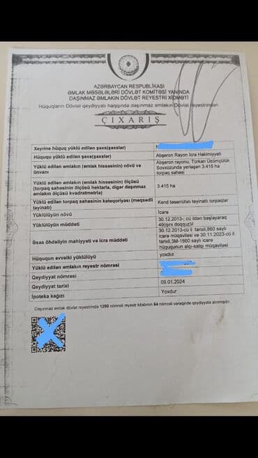 sekide satilan torpaqlar 2021: 305 sot, Kənd təsərrüfatı, Kupça (Çıxarış) — 5