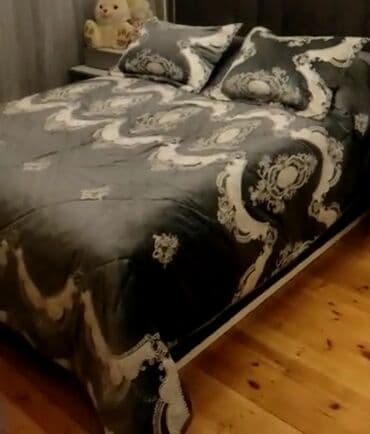 i̇sti aqlay: Yataq üçün Yeni rəng - Boz Yataq örtüyü, Pulsuz çatdırılma — 2