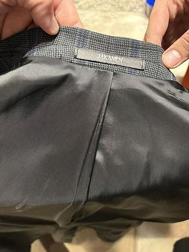 koja pencek: Jakamen kişi gödəkçəsi – Classic Fit - Naxış: boz tonlarda xırda xallı — 3