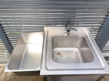 Duş şlanqları: İşlənmiş Kvadrat Mətbəx çanağı, Şkafsız, Paslanmaz polad, Ünvandan götürmə — 2